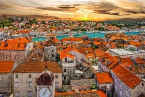Catch a remarkable sunset in historic Trogir