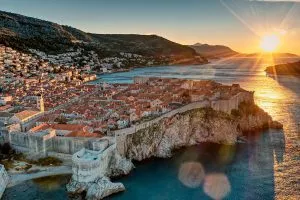 Witness a symphony of color during Dubrovnik's sunset